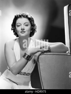 MYRNA LOY (1905-1993) US film and stage actress about 1935 Stock Photo