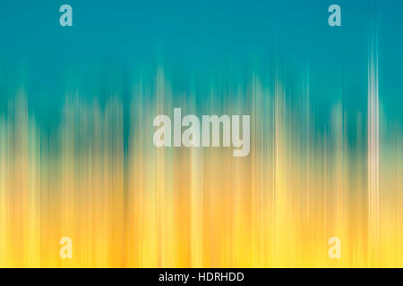 Motion blurred abstract blue and yellow background or wallpaper. Stock Photo