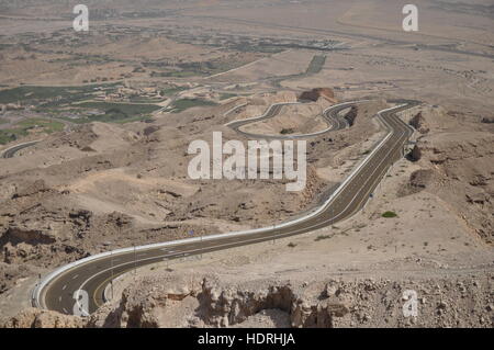 Jebel Hafeet Mountain Road, Al Ain United Arab Emirates Stock Photo