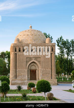 Ismail Samanid Mausoleum in Bukhara, ancient city in Uzbekistan Stock Photo