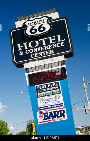 Route 66 Hotel, Springfield, Sangamon County, Illinois, USA Stock Photo