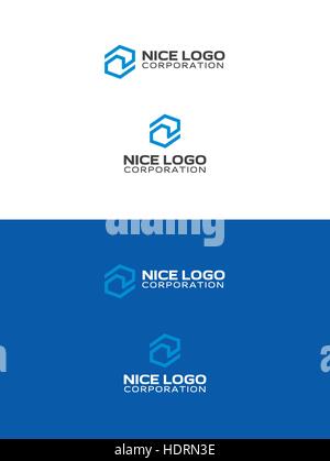 s letter logo, tech modern logotype, blue color Stock Vector