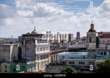 View from the bell tower in the cathedral de San Cristobel de la Habana, La Havana, Cuba. Stock Photo