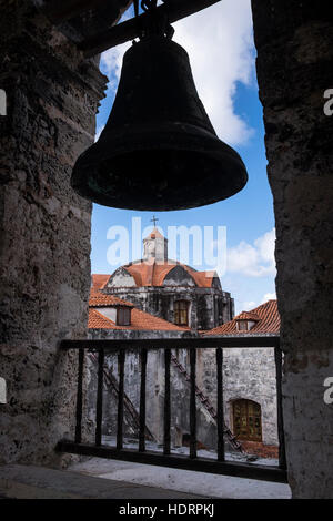 View from the bell tower in the cathedral de San Cristobel de la Habana, La Havana, Cuba. Stock Photo