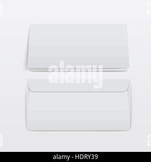 blank envelopes template isolated over white background Stock Vector