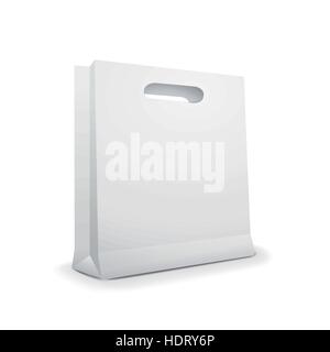 blank shopping bag isolated on white background Stock Vector