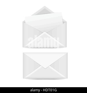 blank envelopes set isolated on white background Stock Vector