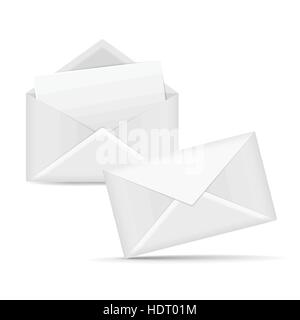 blank envelopes set isolated on white background Stock Vector
