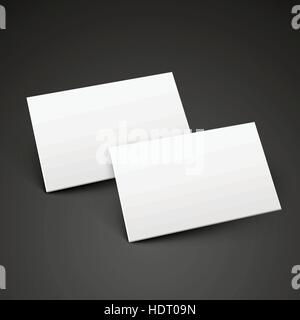 3d name cards template design isolated on black Stock Vector