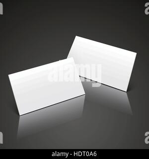 3d name cards template design isolated on black Stock Vector
