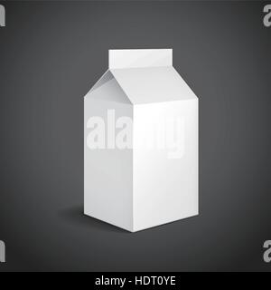 blank drink packaging with soft shadow isolated on black background Stock Vector