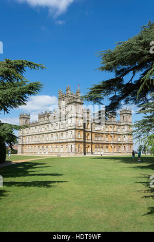 Highclere Castle (Downton Abbey TV series), Highclere, Hampshire, England, United Kingdom Stock Photo