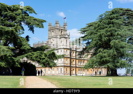 Highclere Castle (Downton Abbey TV series), Highclere, Hampshire, England, United Kingdom Stock Photo