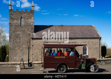 Ulster Folk and Transport Museum, Ballycultra town, Belfast, Northern Ireland, Britain, UK. Church of Ireland At the time Kilmore Church was built in Stock Photo