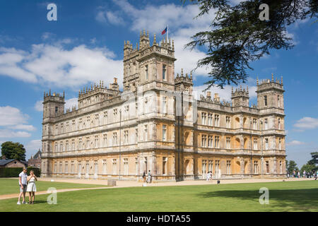 Highclere Castle (Downton Abbey TV series), Highclere, Hampshire, England, United Kingdom Stock Photo