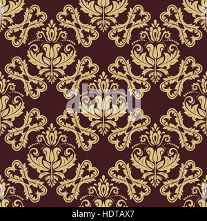Seamless Damask Vector Background Stock Vector