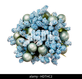 bouquet of blue flower isolated, beautiful decoration,top view Stock Photo