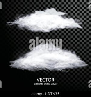 exquisite smoke element collection on transparent background Stock Vector