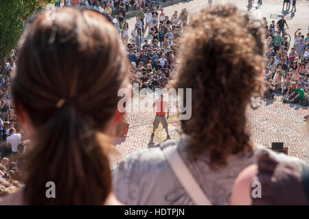 Bear Pit karaoke Mauerpark Berlin Germany Stock Photo