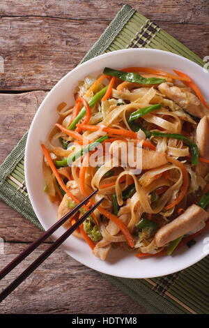 Top View of Chinese Take Away Food with Chop Sticks on Wooden Table. Spicy  Asian Food in White Box - Salad, Souse, Rice with Egg, Stock Image - Image  of food, beef: 148326521