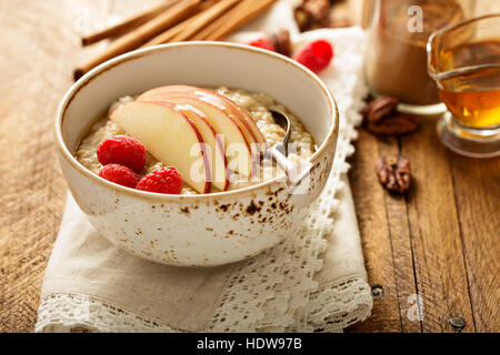 Homemade oatmeal for breakfast Stock Photo