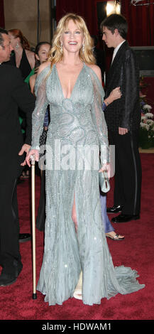 Melanie Griffith arrives at the 77th Annual Academy Awards  in Los Angeles on Feb. 27, 2005. Photo credit: Francis Specker Stock Photo