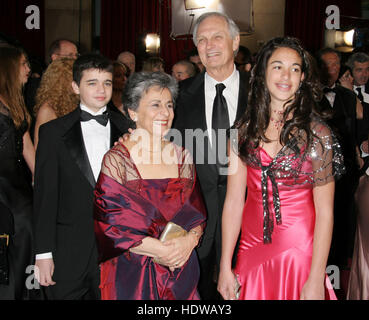 Alan Alda, his wife, Arlene and family arrives at the 77th Annual Academy Awards  in Los Angeles on Feb. 27, 2005. Photo credit: Francis Specker Stock Photo