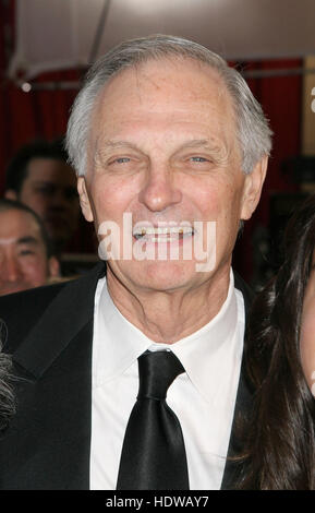Alan Alda arrives at the 77th Annual Academy Awards  in Los Angeles on Feb. 27, 2005. Photo credit: Francis Specker Stock Photo