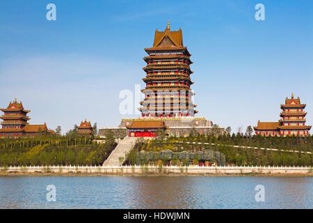 Yellow River Mother Goddess Temple, Wuzhong, Ningxia, China Stock Photo