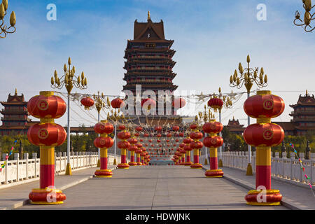 Yellow River Mother Goddess Temple, Wuzhong, Ningxia, China Stock Photo