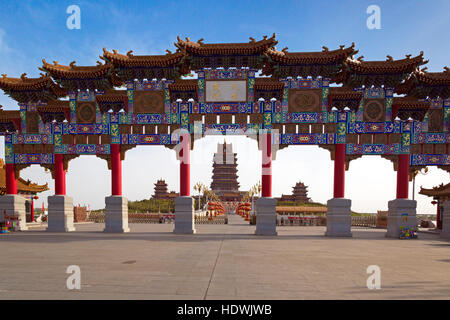 Yellow River Mother Goddess Temple, Wuzhong, Ningxia, China Stock Photo