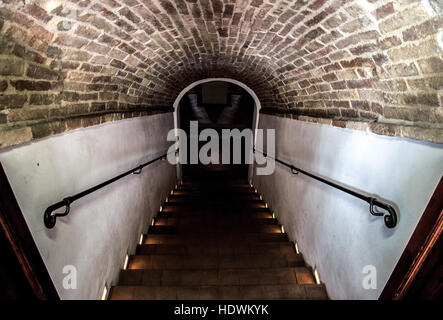 dark staircase basement Stock Photo