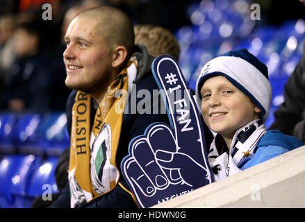 Tottenham Hotspur fans in the stands during the Premier League match at White Hart Lane, London. Stock Photo