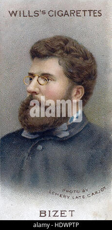 GEROGES BIZET (1838-1875)  French composer on a Will's cigarette card about 1914 Stock Photo
