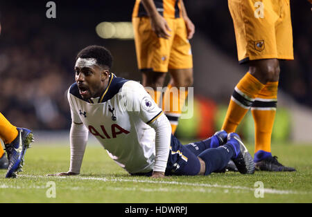 Tottenham Hotspur's Danny Rose during the Premier League match at White Hart Lane, London. PRESS ASSOCIATION Photo. Picture date: Wednesday December 14, 2016. See PA story SOCCER Tottenham. Photo credit should read: Steven Paston/PA Wire. RESTRICTIONS: No use with unauthorised audio, video, data, fixture lists, club/league logos or 'live' services. Online in-match use limited to 75 images, no video emulation. No use in betting, games or single club/league/player publications. Stock Photo