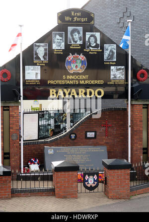 Bayardo Bar mural, off Shankill Road West Belfast,Northern Ireland,UK Stock Photo