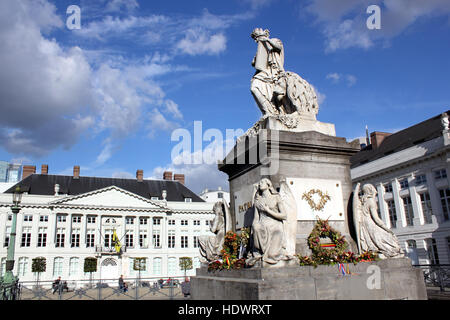 Landscape view of monument in the Place des Martyrs Brussels Belgium Stock Photo