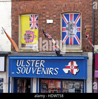 Ulster Souvenirs, Shankill Road West Belfast,Northern Ireland,UK Stock Photo