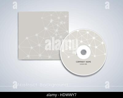 soft geometric background design for CD cover template Stock Vector