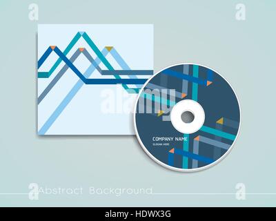 abstract paper folded pattern background for CD cover template Stock Vector