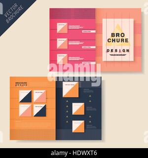 vector geometry brochure design with dot element Stock Vector