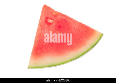 Watermelon slice isolated on white, clipping path included Stock Photo