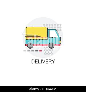 Delivery Service Truck Icon Web Stock Vector