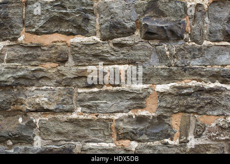 Medieval stone wall background pattern Stock Photo