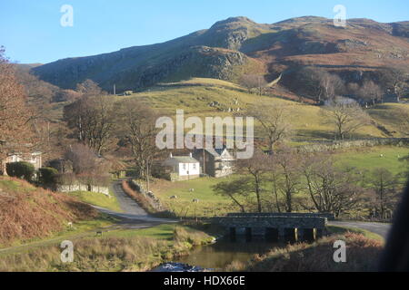 Bridge crossing Howtown in the Lake district Stock Photo