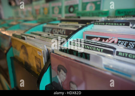 'Sounds That Swing' record store in Camden Town, owned by Martin Heaphy, Vinyl Record Stores, London, England, UK Stock Photo