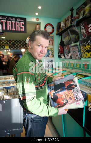 'Sounds That Swing' record store in Camden Town, owned by Martin Heaphy (pictured), Vinyl Record Stores, London, England, UK Stock Photo