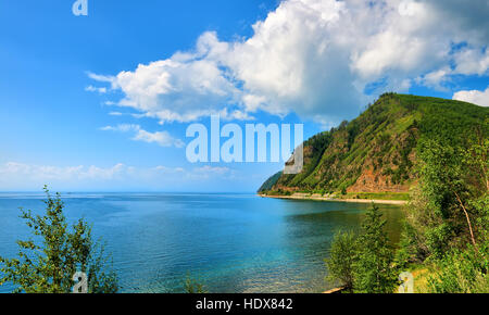 Small ripples on water surface. Cape Maritui. Lake Baikal. Irkutsk region. Russia Stock Photo