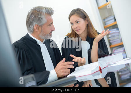 judges in discussion Stock Photo