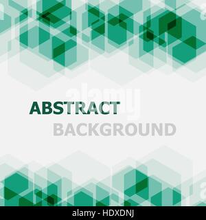 Abstract green hexagon overlapping background, stock vector Stock Vector